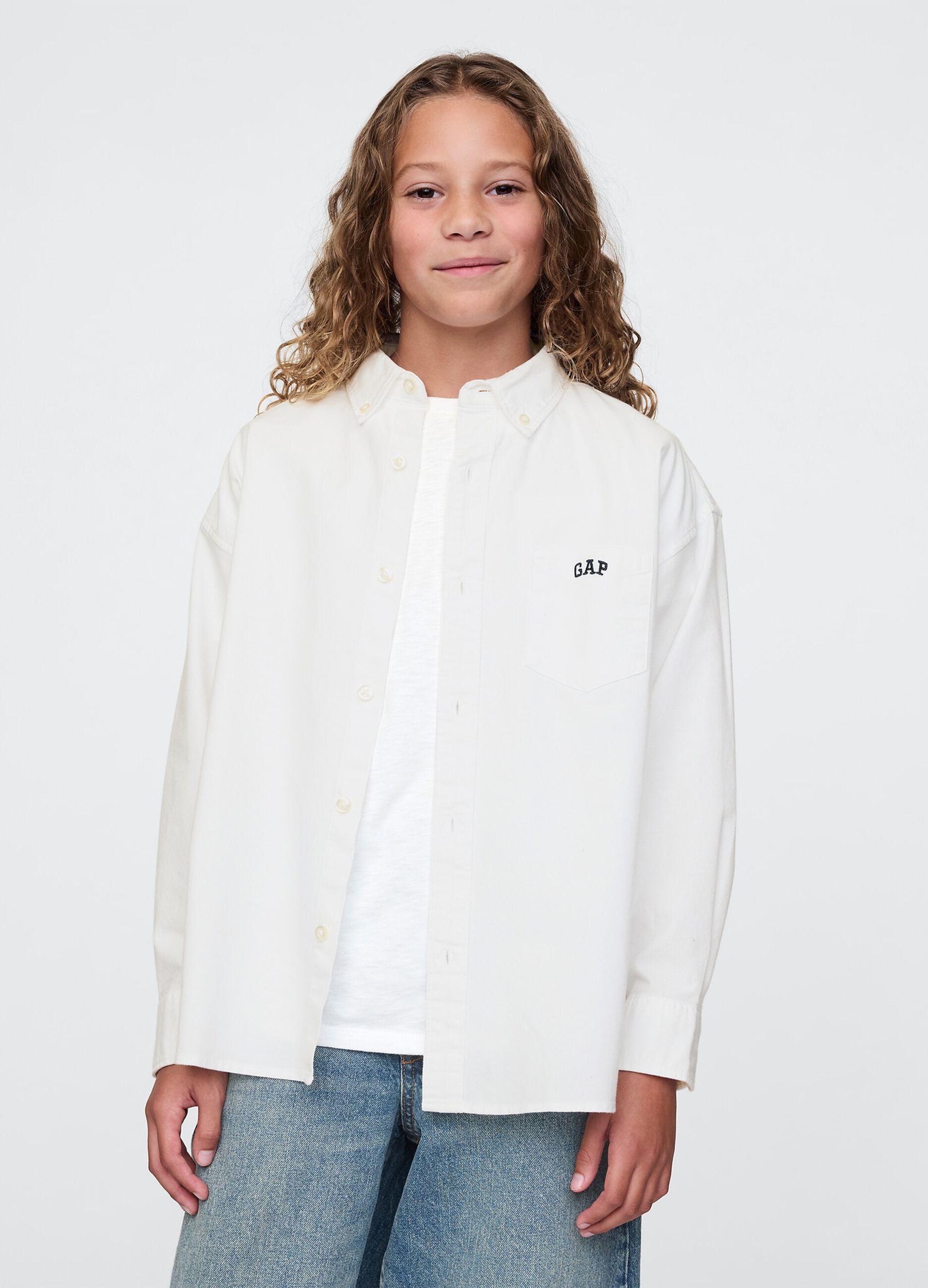 Camicia bianca elasticizzata