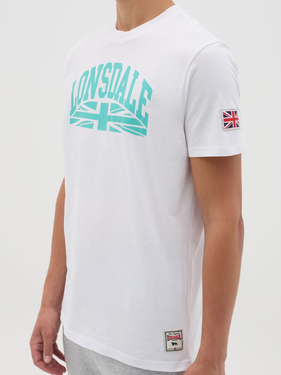 Lonsdale White Cotton Short Sleeve T-shirt_2