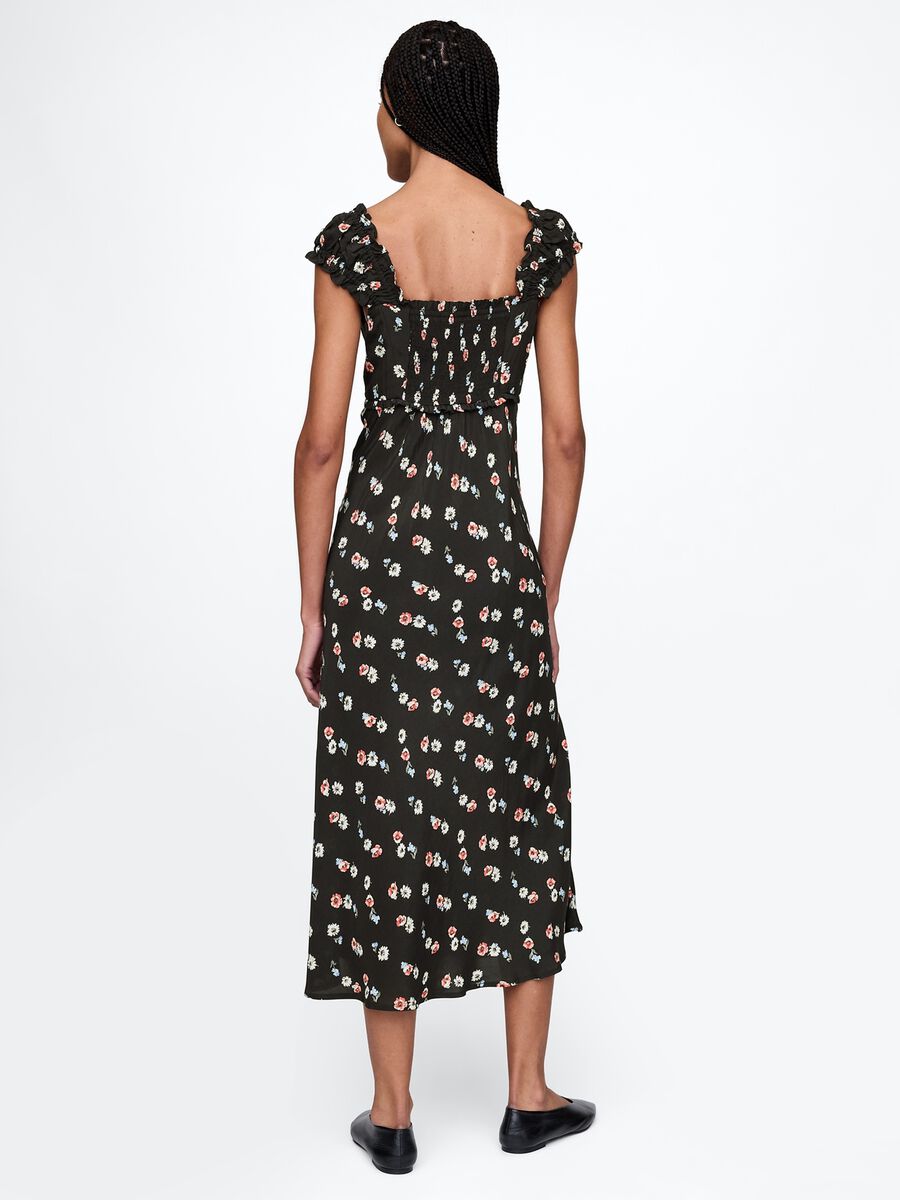 Sleeveless dress with floral pattern_1