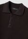 Maglia marrone in puro cotone con colletto polo over fit_1