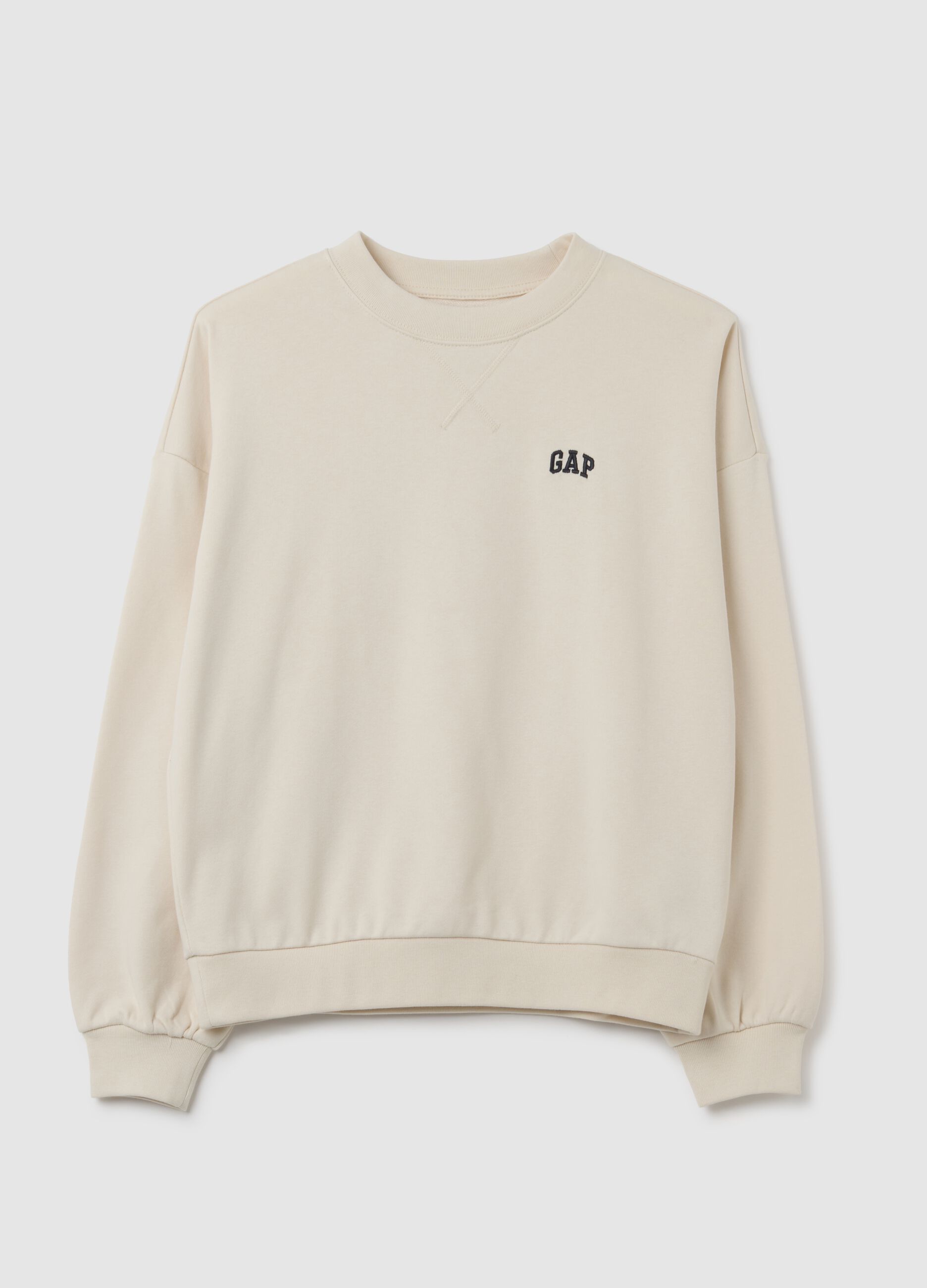 Boxy sweatshirt with embroidered logo