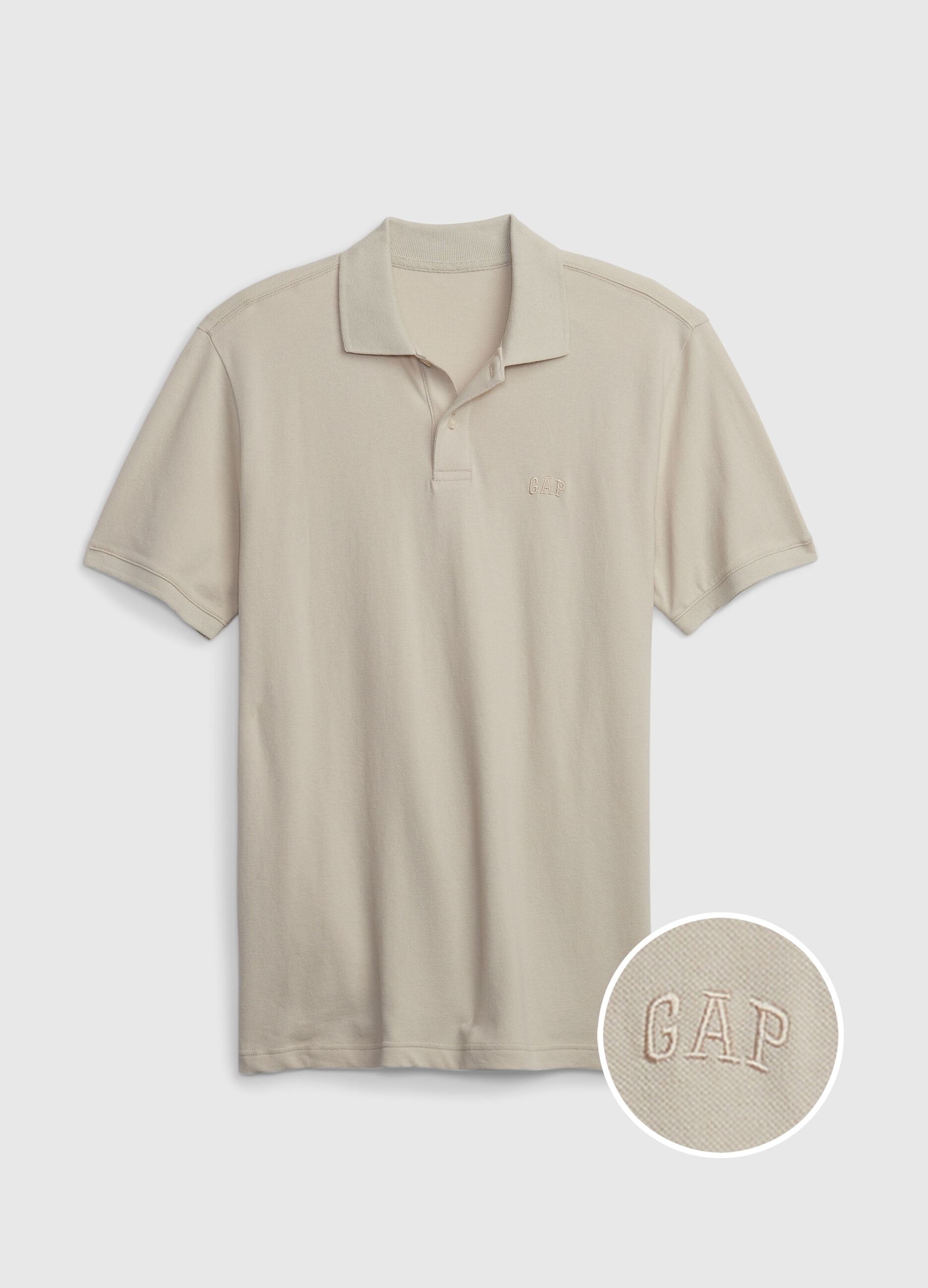 Pique polo shirt with embroidered logo