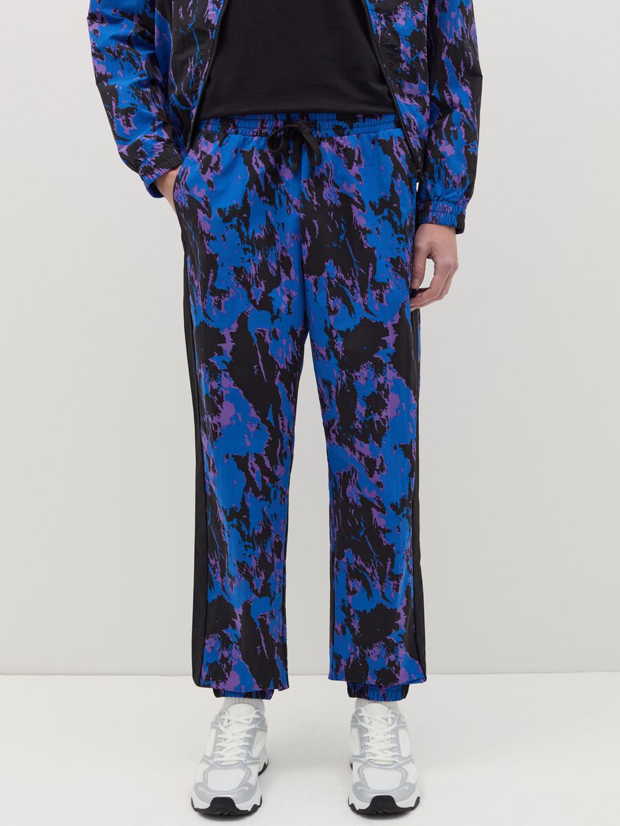 B.ANGEL X THE SEA BEYOND tie-dye joggers with drawstring_1