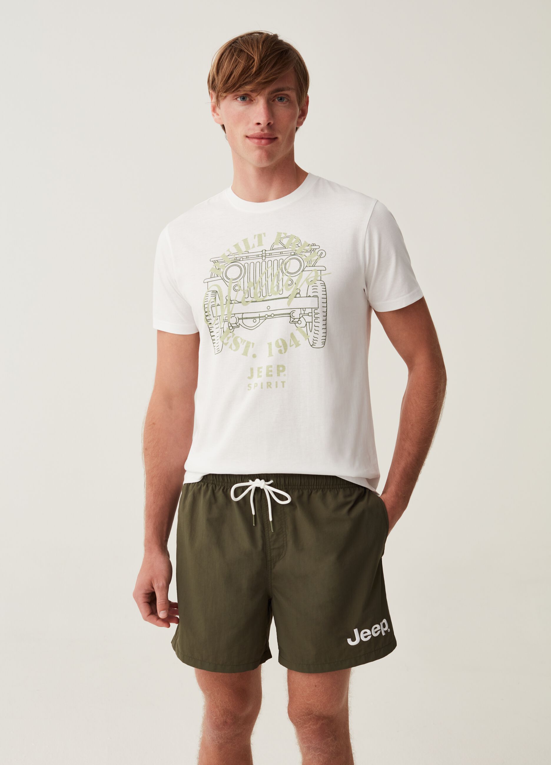 Ovs T-shirt in cotone stampa Jeep