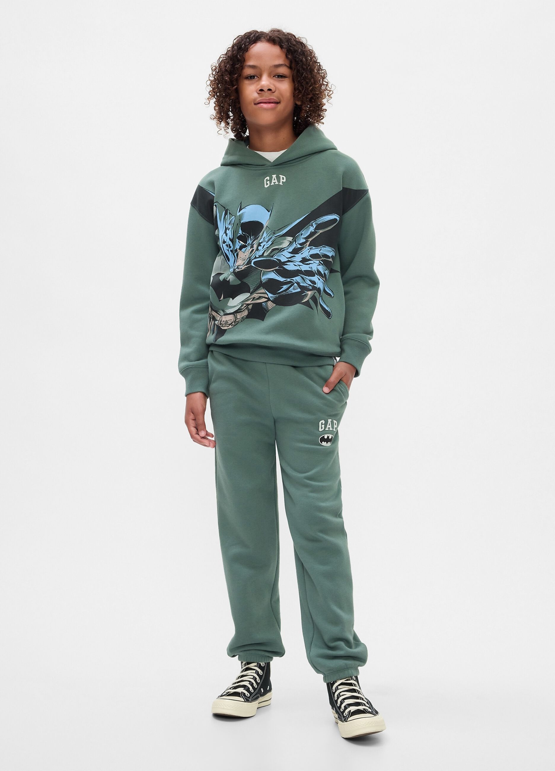 Sweatshirt with hood and Batman print