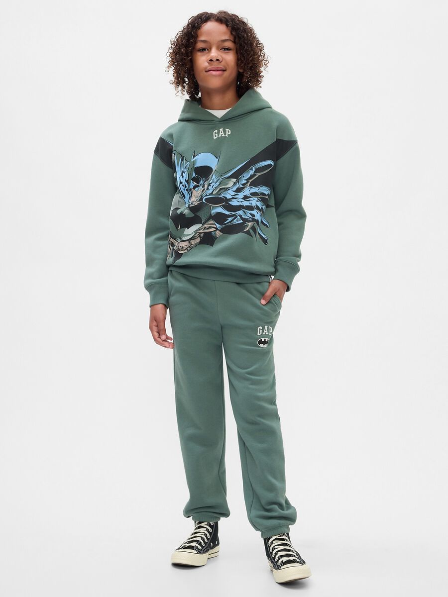 Sweatshirt with hood and Batman print_1