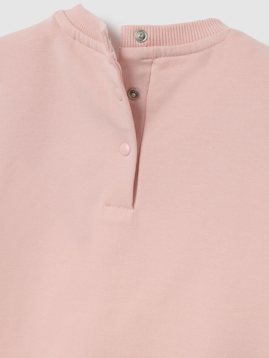 Pink Stretch Cotton Sweatshirt Featuring Snoopy_3