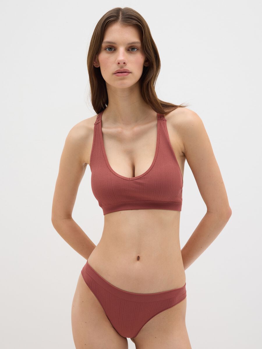 Slip in tessuto elasticizzato rosa regular fit_0