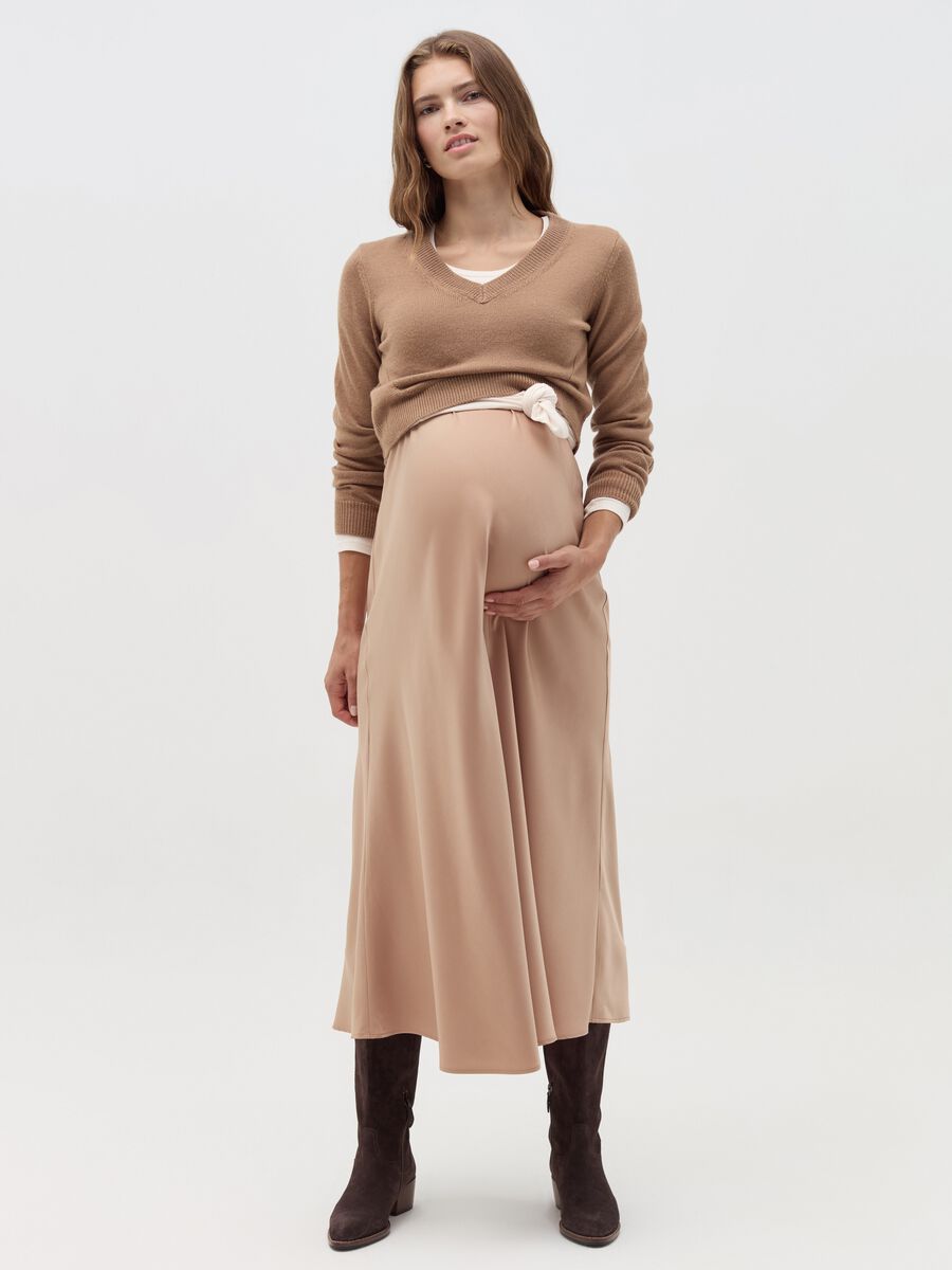 Maternity crop pullover_1