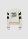 White cotton-blend cardigan with deep V-neck and heart embroidery_1