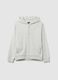Grey boys' hoodie in pure cotton regular fit_3