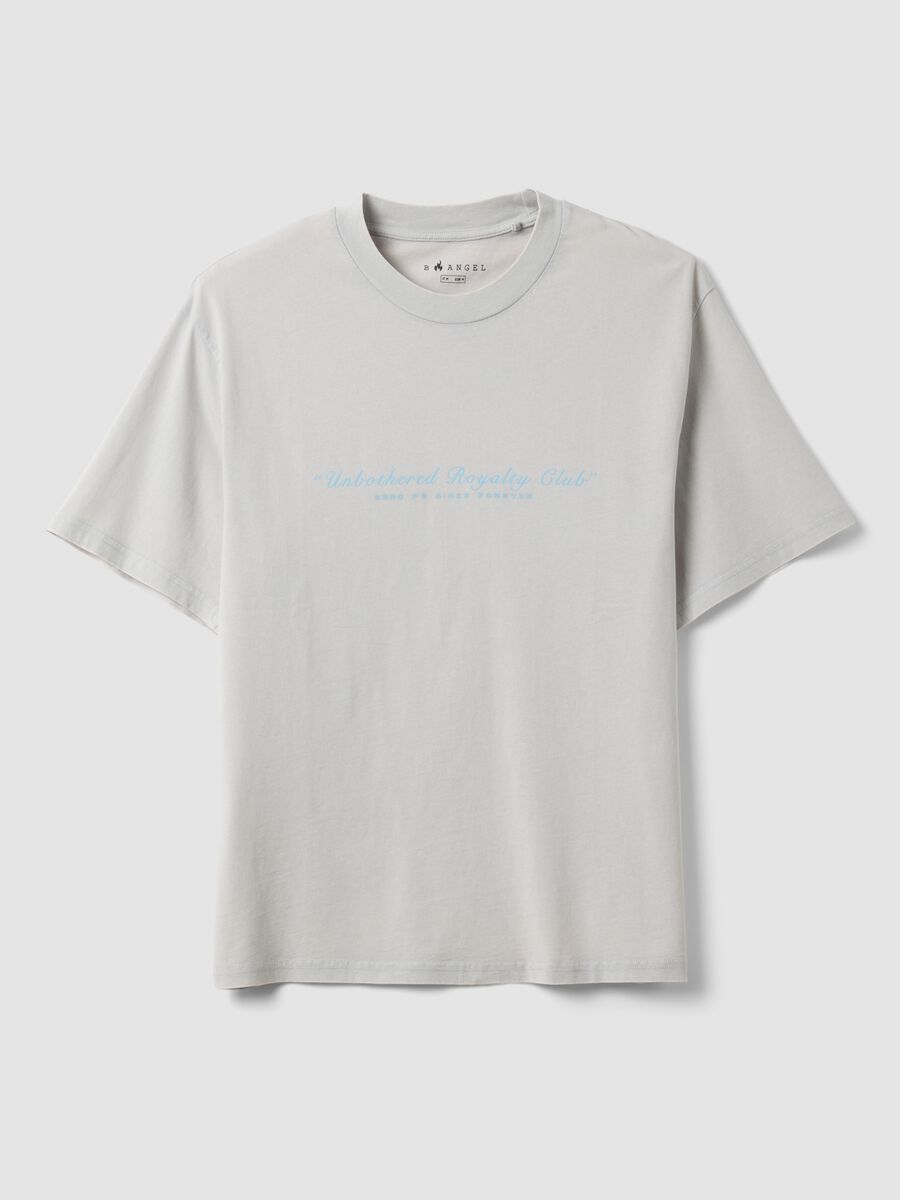 Grey short-sleeve pure cotton T-shirt_1