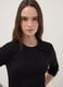 Black long-sleeve pure cotton T-shirt_0