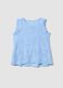 Sky-Blue Pure Cotton Blouse with Floral Embroidery, Regular Fit_4