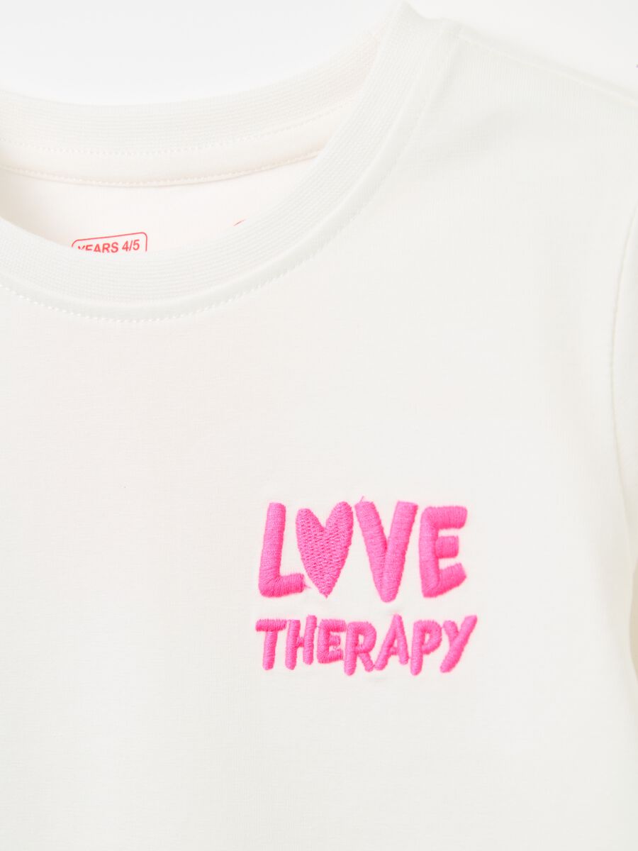 Long-sleeves T-shirt with hearts print_2