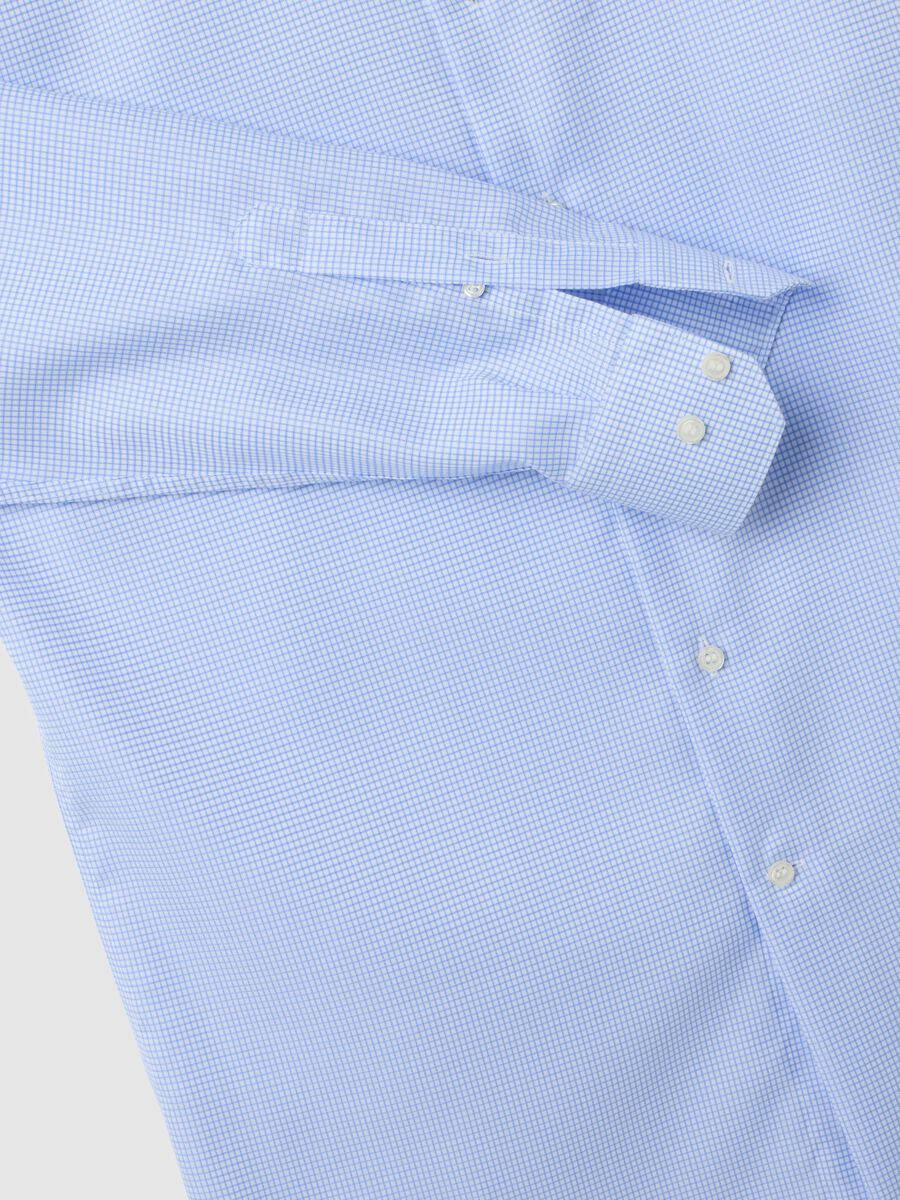 Blue Cotton Long Sleeve Shirt_5