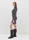 Short ribbed dress with striped pattern_1