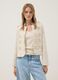 Giacca beige in misto cotone e viscosa_2