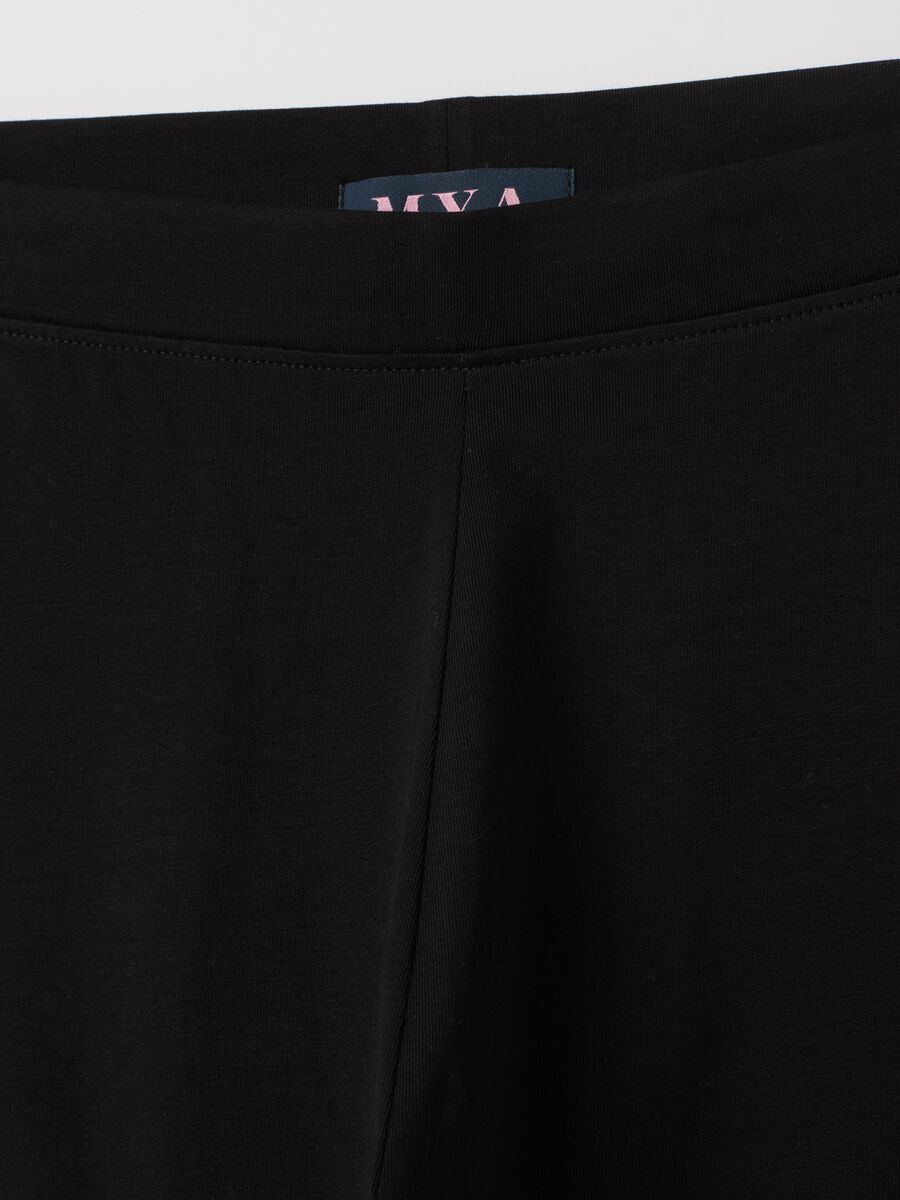 Women's black skinny stretch cotton leggings_1