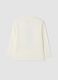 T-shirt bianca in puro cotone organico con stampa over fit_1