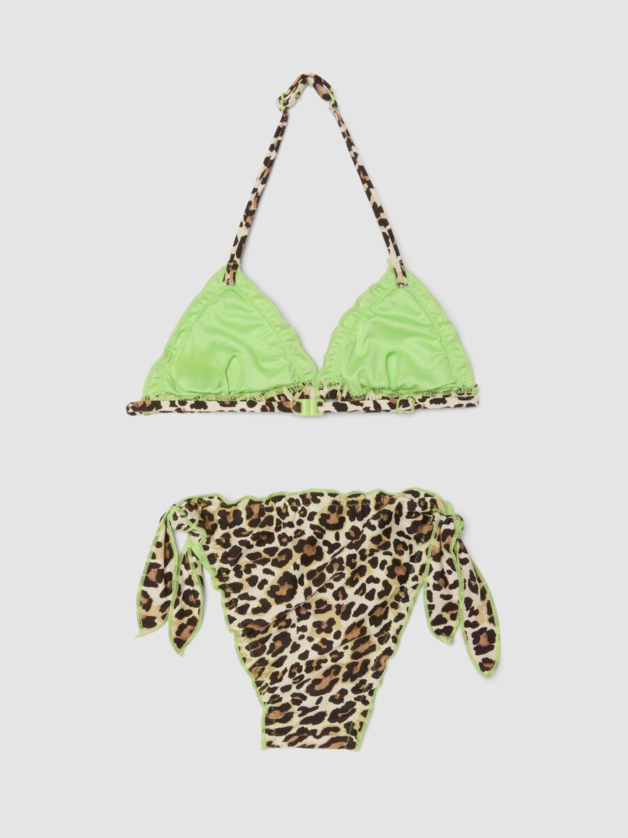 Brown triangle bikini in stretch fabric_1