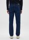 Blue cotton blend regular fit jeans_2