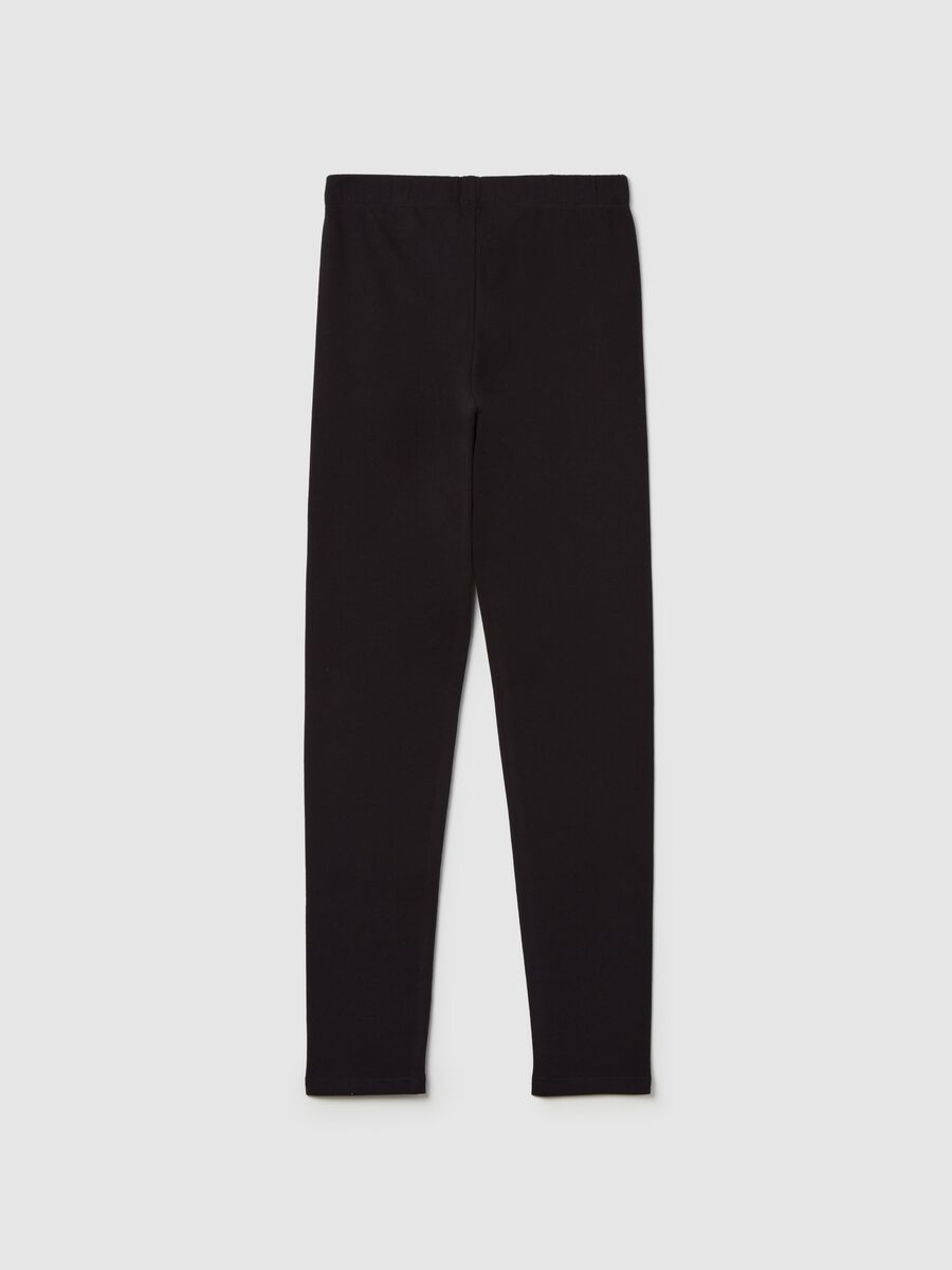 Printed stretch cotton leggings_4