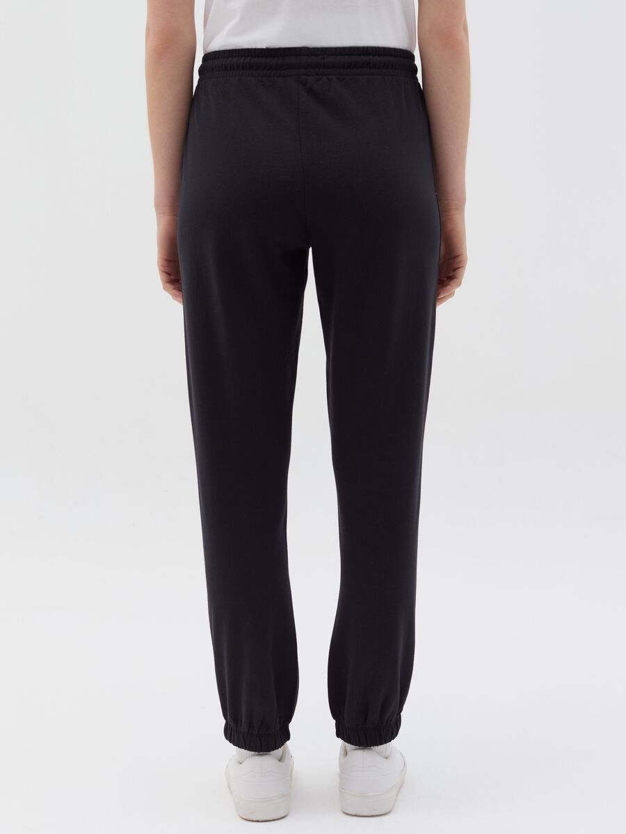 Plush joggers with drawstring_3