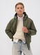 Green waterproof hooded bomber jacket with zip for boys_0