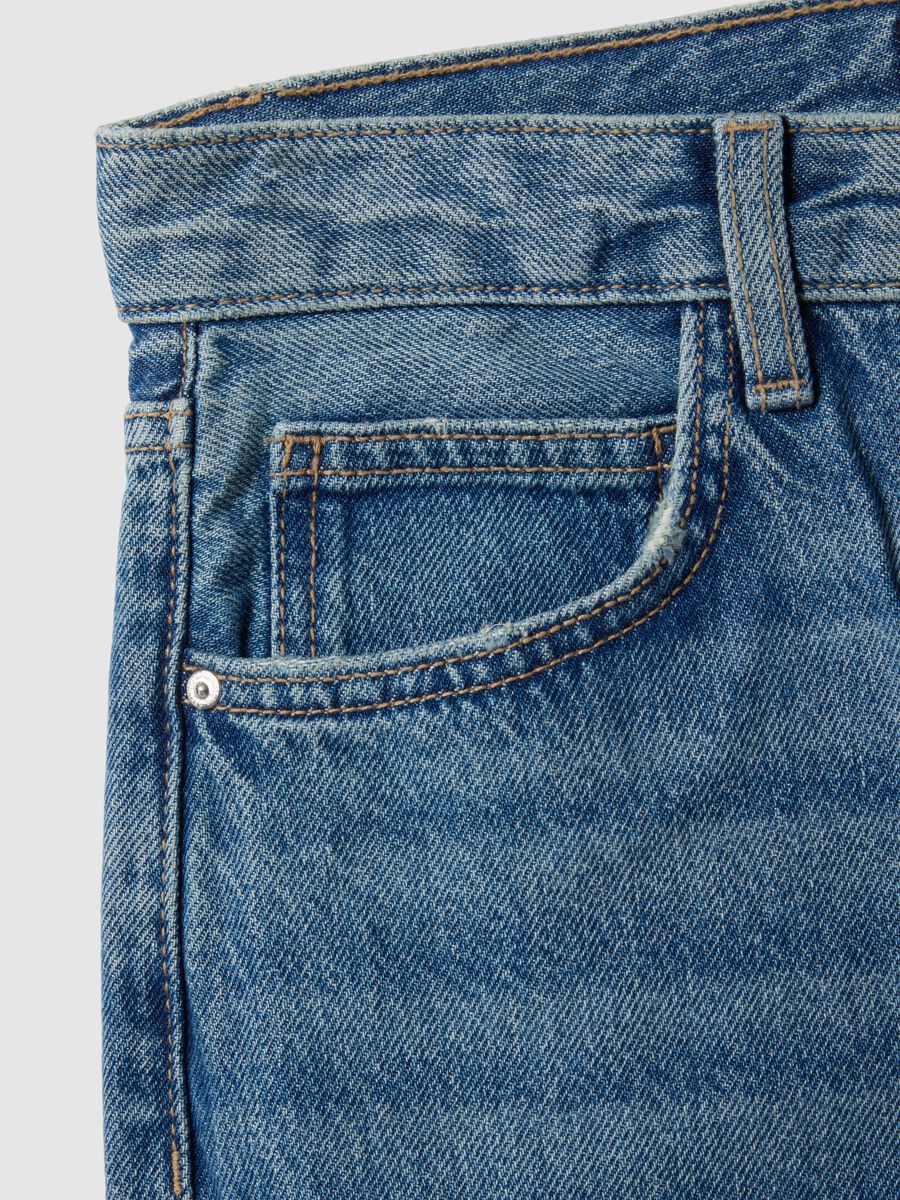 Regular Fit Blue Denim Jeans in Pure Cotton_5