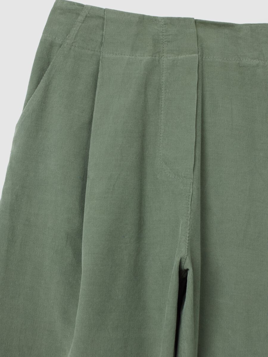 Pantaloni verdi in puro cotone_1