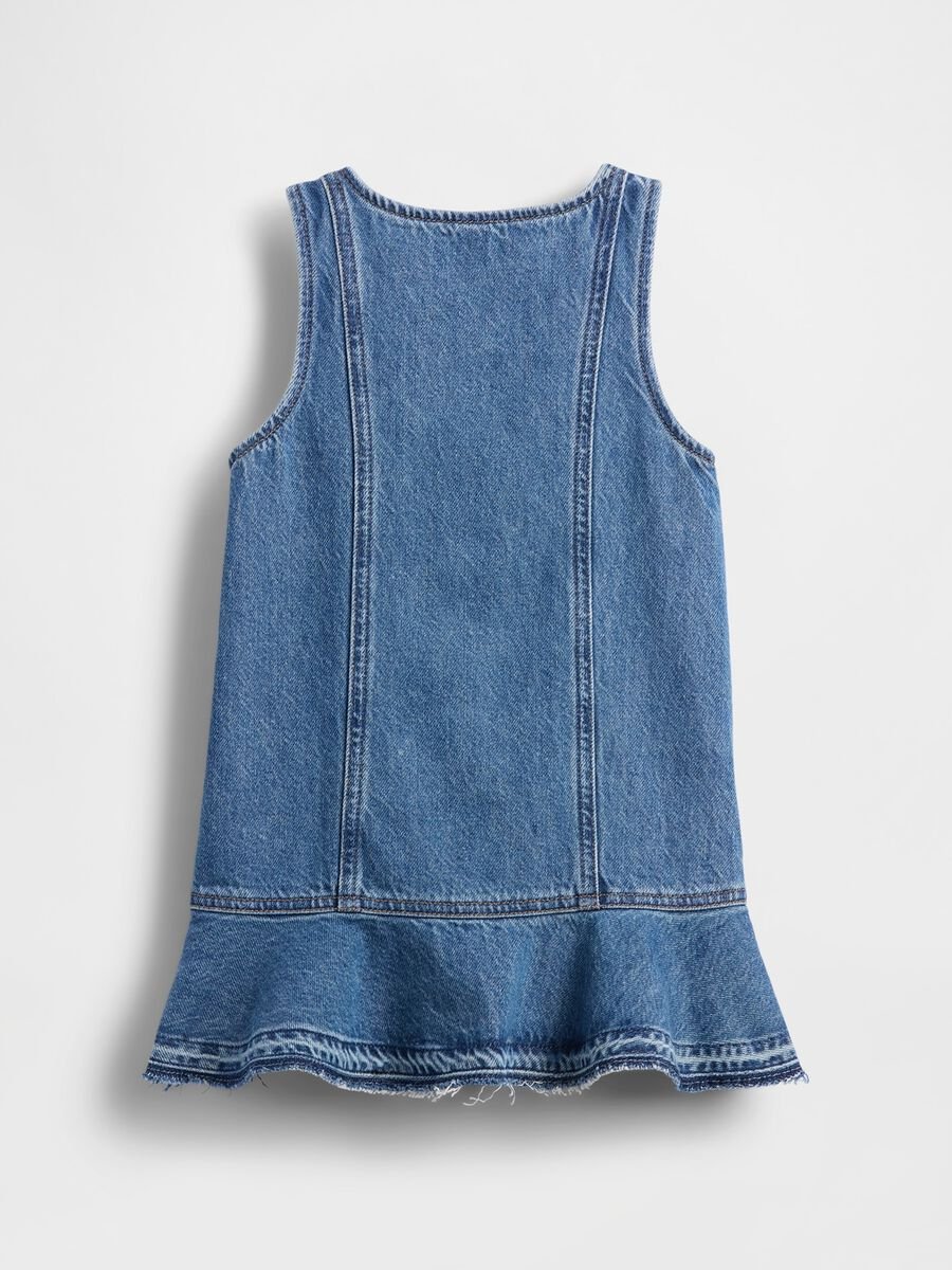 Abito denim in cotone con bottoni_2