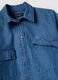 Camicia in puro cotone denim blu regular fit_5