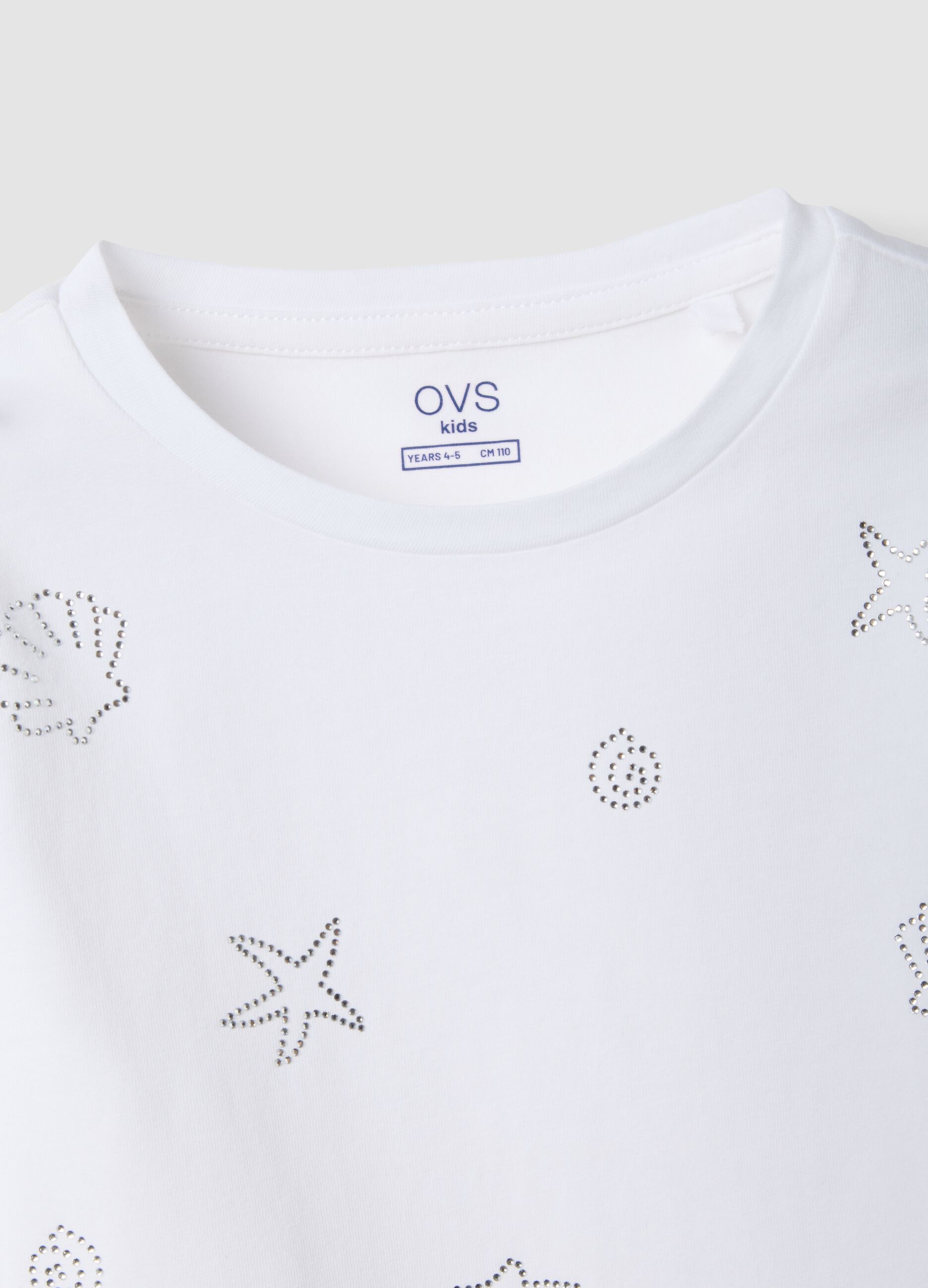 White short-sleeved pure cotton T-shirt