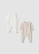 2-pack of ivory and light beige cotton-blend sleepsuits_0