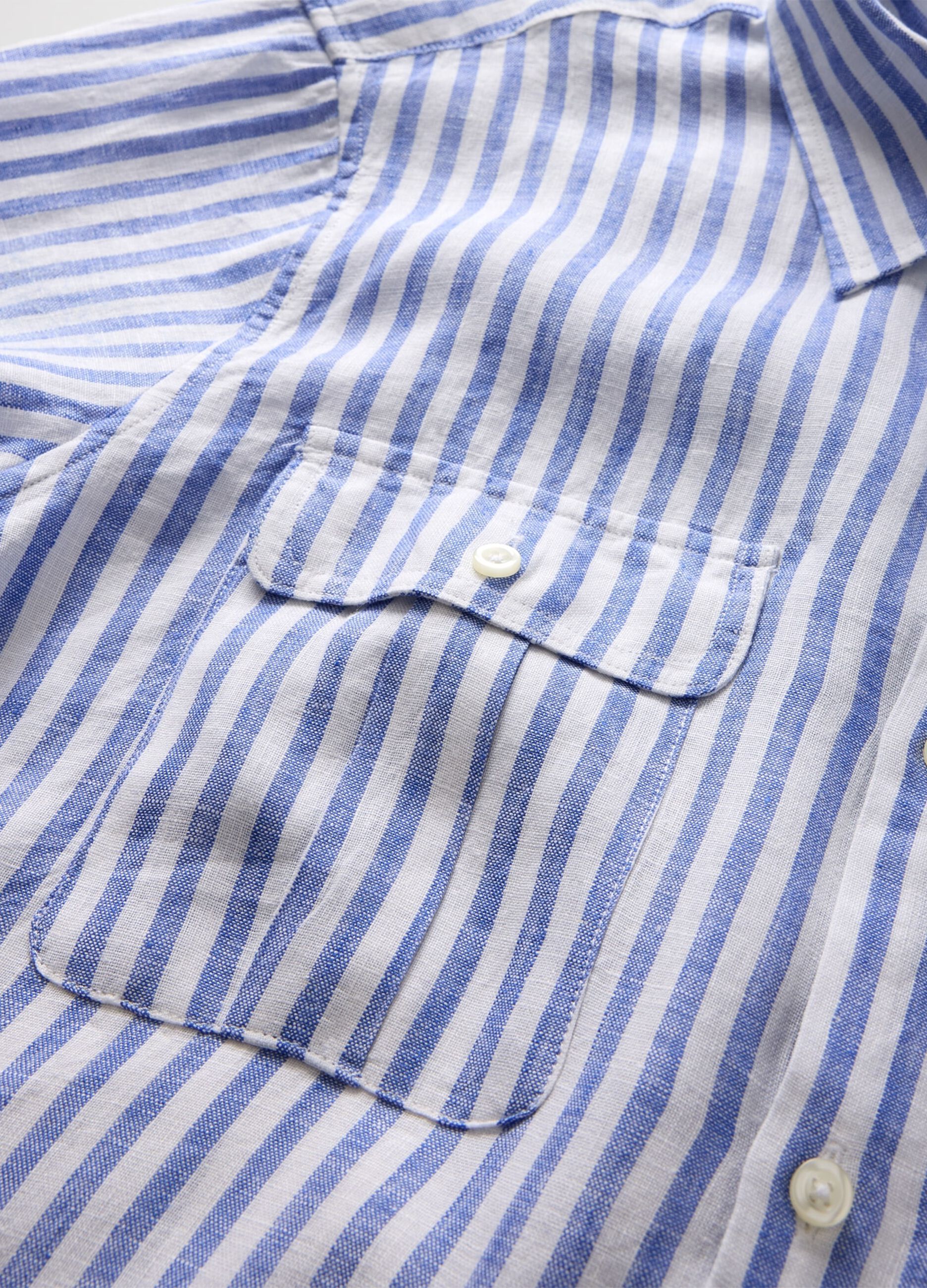Oversized Light Blue and White Striped Shirt