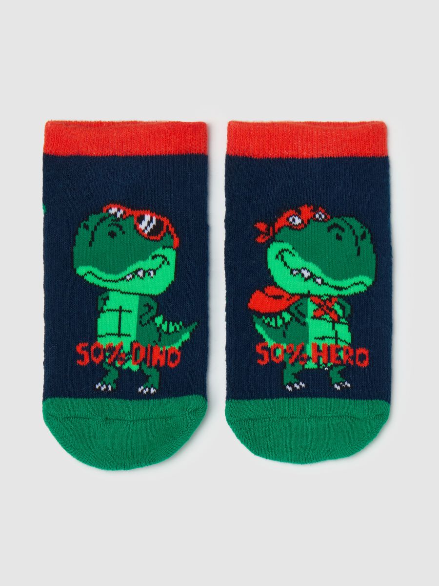 Slipper socks with dinosaur design_0