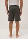 Green cotton and linen-blend regular-fit pyjama shorts_2