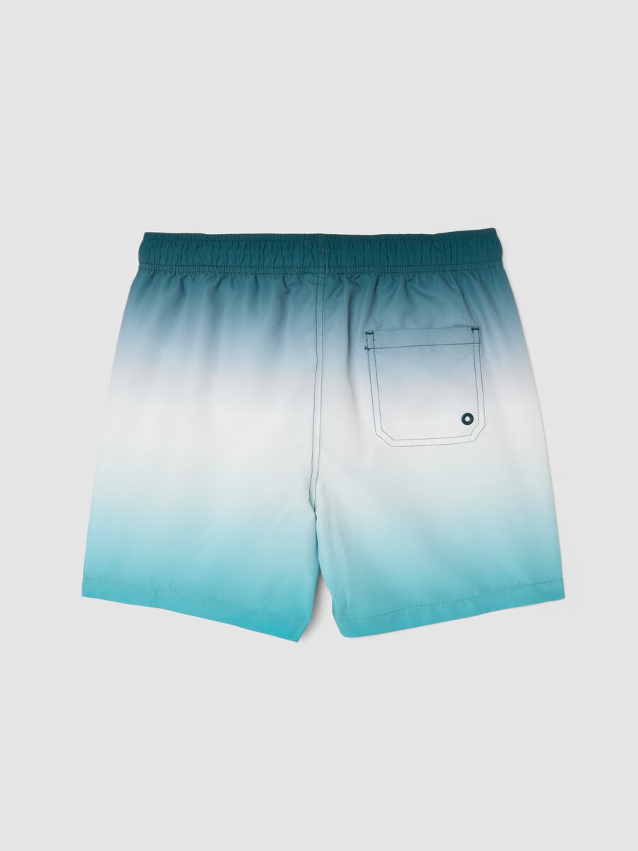 Boys&rsquo; blue ombr&eacute; swim shorts with drawstring_1