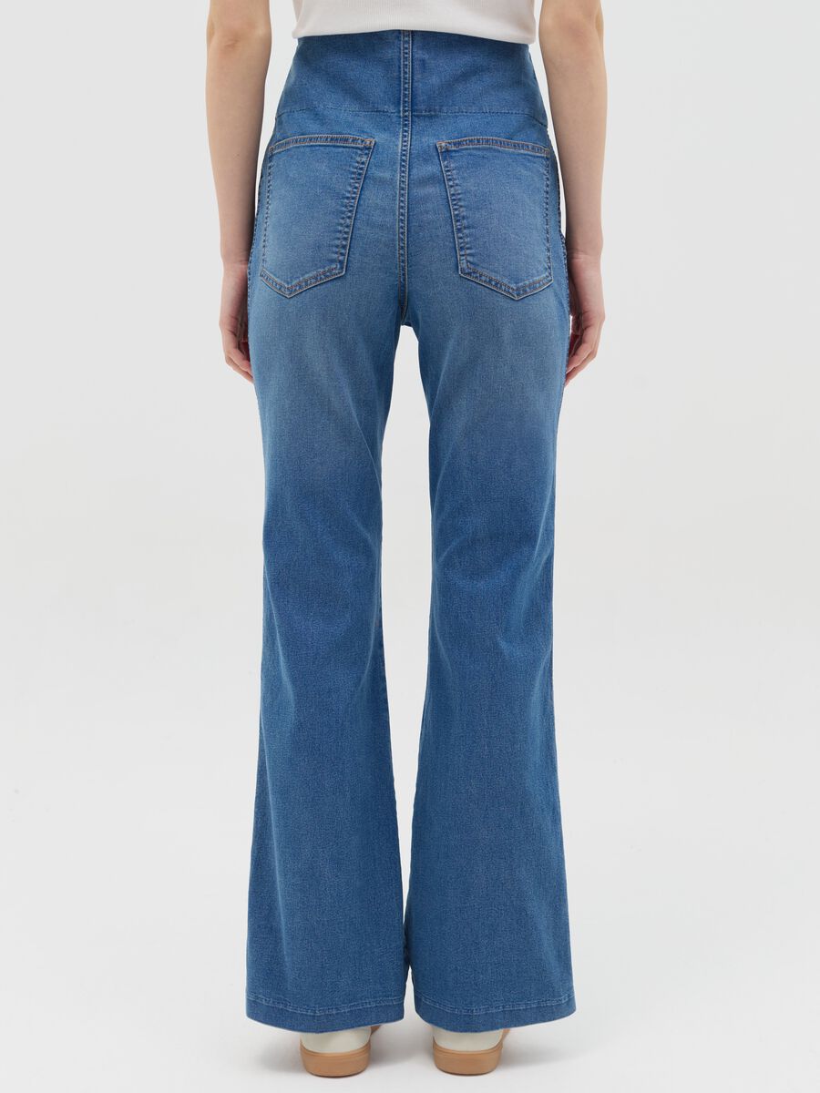 Flare-fit maternity treggings in denim_3
