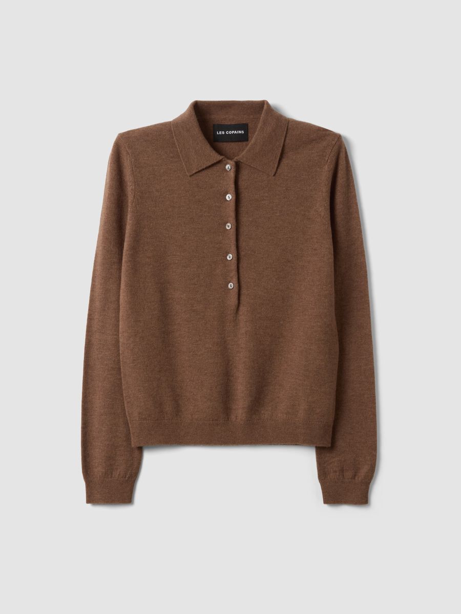 Brown pure wool crew-neck jumper_4