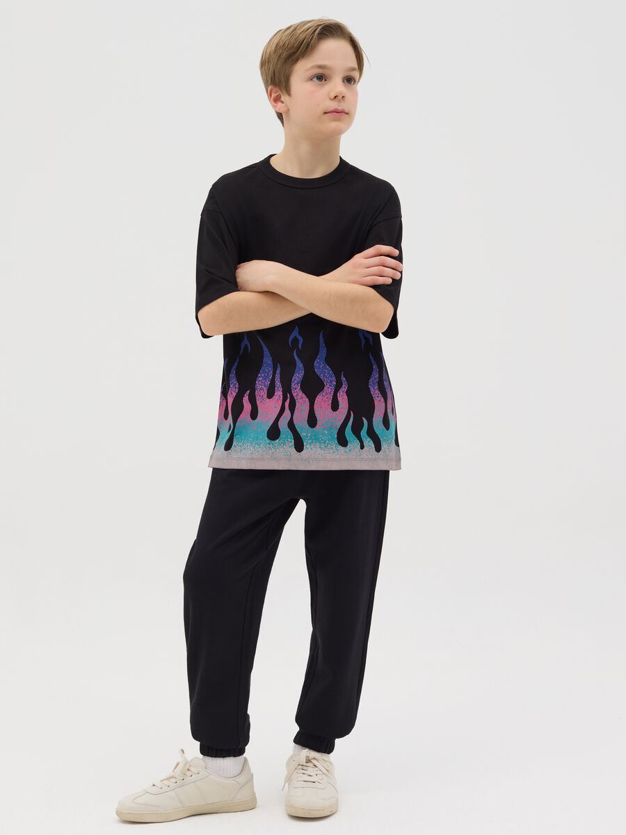 Cotton joggers with drawstring_1