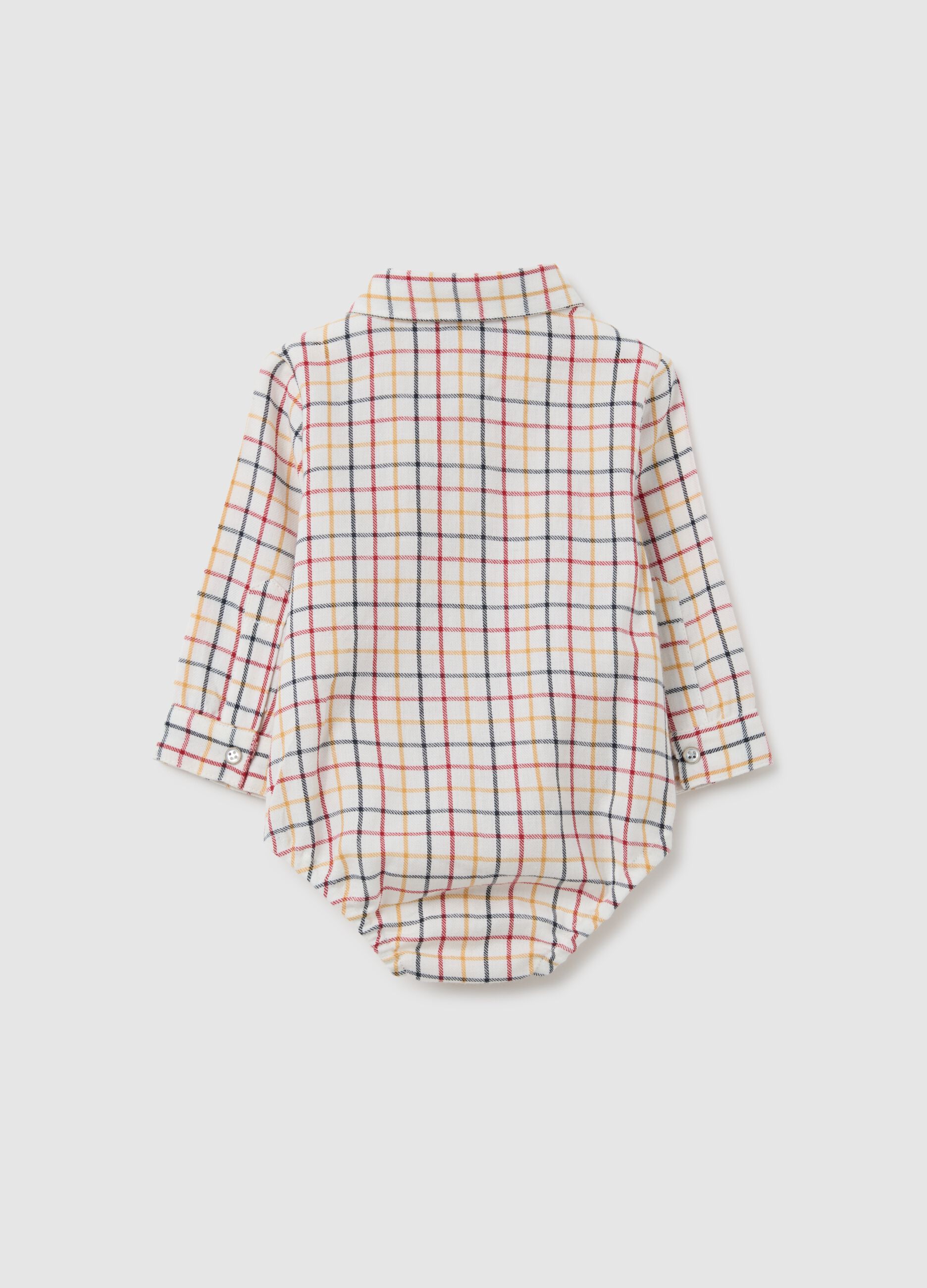 Newborn bodysuit in pure multicolour cotton