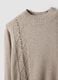 Beige viscose-blend ribbed high-neck jumper, regular fit_5