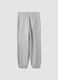 Grey pure organic cotton jogger trousers for boys, relaxed fit_1