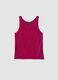 Pink viscose-blend regular-fit glitter tank top_4