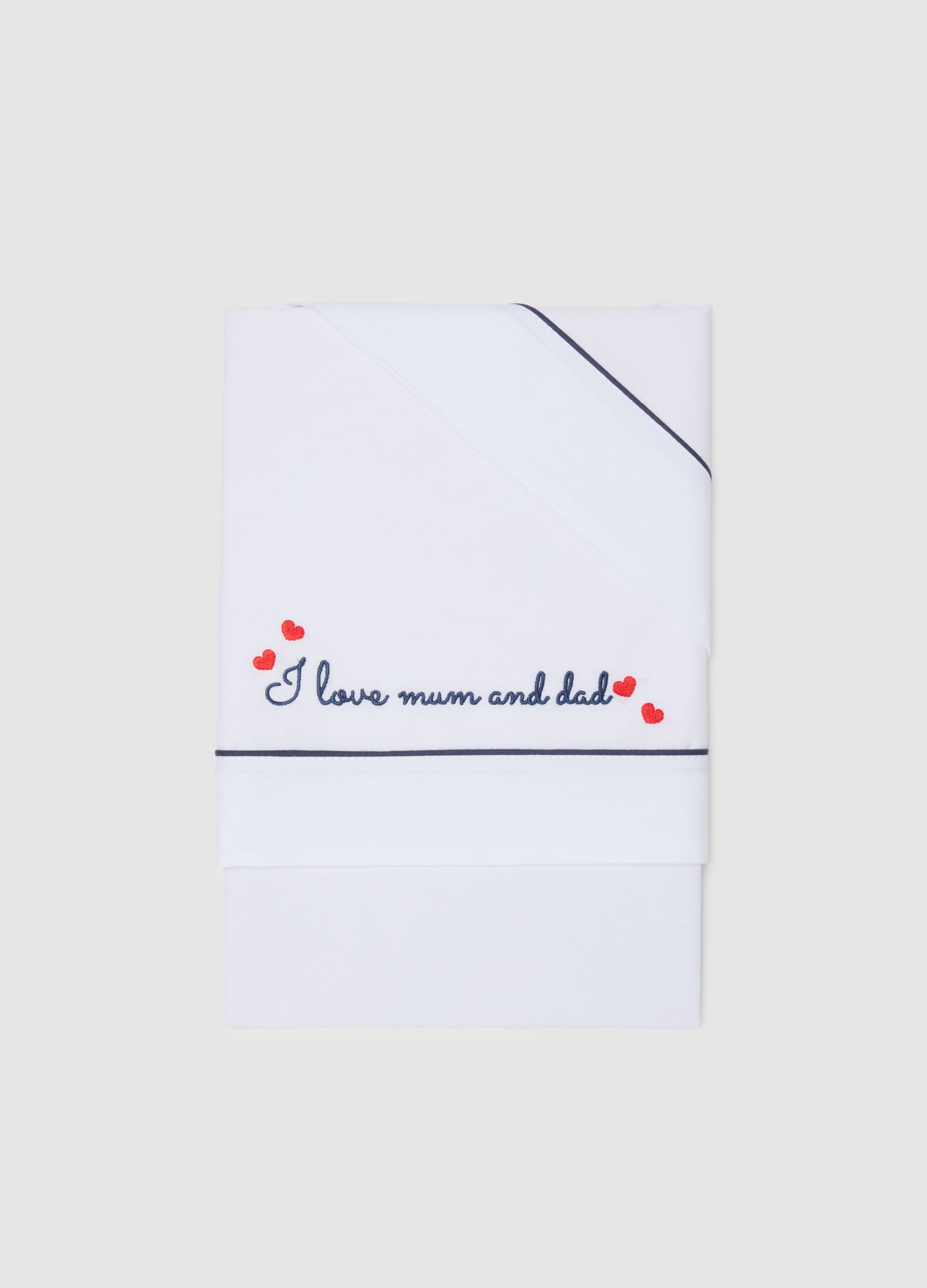White cotton baby sheet