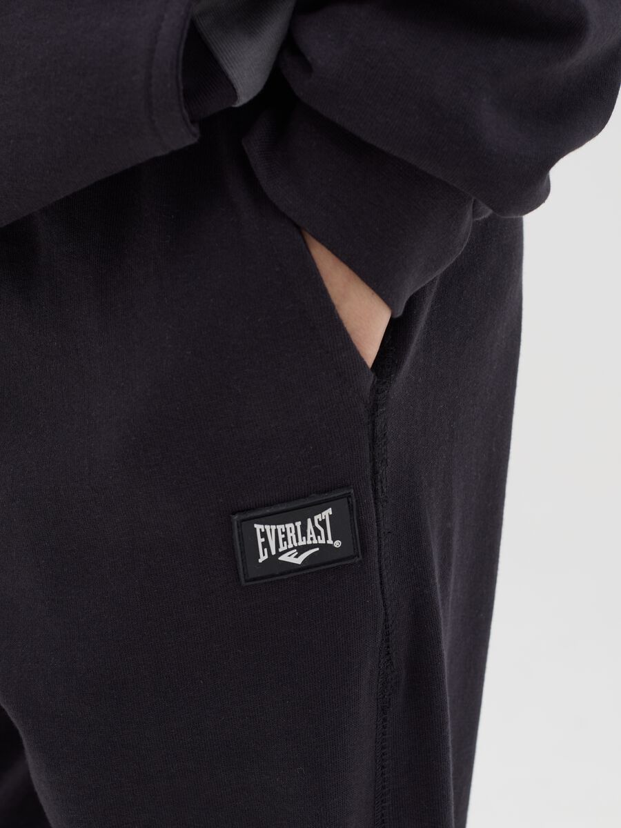 Black joggers with drawstring and contrasting inserts_2