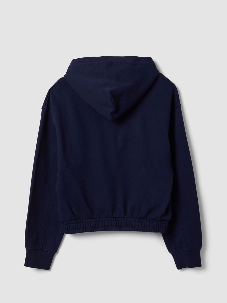 Felpa blu con cappuccio in cotone organico_6