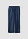 Blue pure lyocell trousers with elasticated waist, regular fit_4